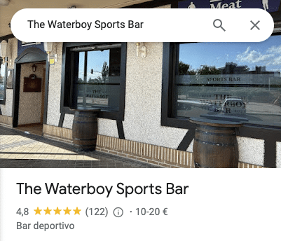 Opiniones de clientes de The Waterboy Sports Bar Madrid